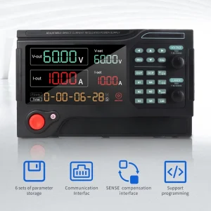 0 800V High Voltage 6000W Bench DC Power Supply with Memory Storage Encoder Knob Adjustable Regulated Lab Power Supply