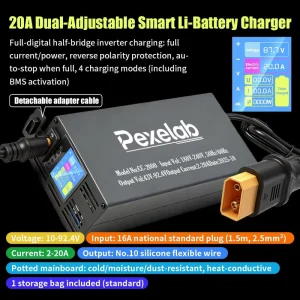 10 92.4v the Voltage of the Lithium Battery Charger Can Be Adjusted 36v48v60v72v 3 20A the Current Can Be Adjusted Smart Charger