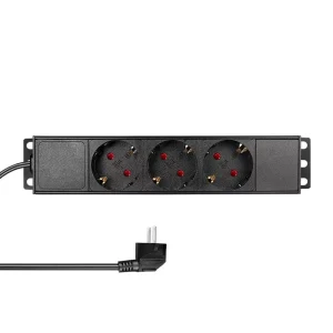 10″ PDU 3 Way German Socket Power Distribution Unit for Network Cabinet & Data Center Use