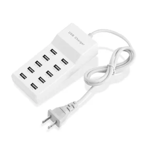 10-Port 50W USB Charger Adapter 2.4A 1A Fast Charging Station