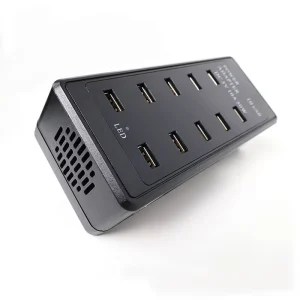 10-Port USB Charger for Mobile Phones and USB Devices