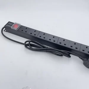 10 Way UK PDU 1U 19 Inch Rackmount Power Distribution Unit Metal Aluminium Alloy AC Voltage