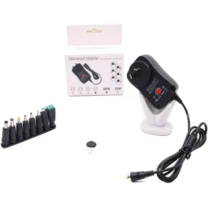 100 240V AC 3 12V 30W Universal Power Supply Adapter with Plug Connection Wall Mount Design Multiple DC Tips
