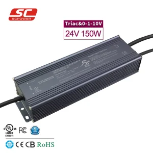 100-277V LED Dimming Power Supply 24V 150W 6.25A