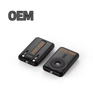 10000mAh PD 22.5W Wireless Magnetic Power Bank with USB-C Input and Li-Polymer Battery