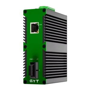 1000M Fiber Optic Transceiver Switch POE 1 Fiber 1 RJ45 ST Port Single-Mode 20km DIN Rail Mount