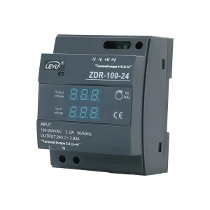 100W DIN Rail Power Supply with Input/Output Display, ZDR Series Industrial AC-DC Converter