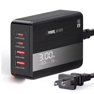 100W GaN Power Charger QC3.0 PD 4-USB Adapter for Laptop