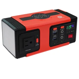 100W Portable Power Station with Inverter and 537.6Wh LiFePO4 Battery