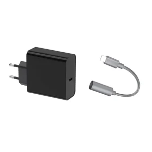 100W Power Adapter EU Plug with Type C to DC Female Connector Cable Set for Starlink Mini