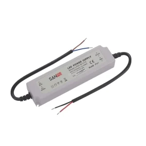 100W Slim Strip 12V/24V AC/DC LED Power Supply, IP67 Waterproof Plastic, Outdoor and Industrial Use