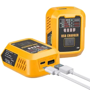 100W USB C Battery Charger Compatible with 20V Max Battery Power Adapter Fast Charging Station with USB-A Port