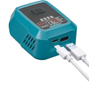 100W USB-C Battery Charger with USB-A Port Fast Charging for Laptops Phones Tablets DC5-12V Input Tool Only