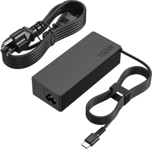 100W USB C Laptop Charger with 9ft Cable Type C Power Adapter for Yoga ThinkPad T14 T15 T16 E14 L14 X1