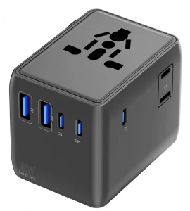 100W Universal Travel Adapter Power Bank EU/US/AU/UK for iPhone MacBook Laptop Camera PD3.0 QC3.0 All-in-One Fast Charger