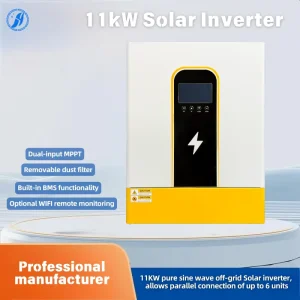 10200W Solar MPPT Hybrid Inverter Single Output 48VDC 93% Efficiency Touch Screen LCD CAN Communication