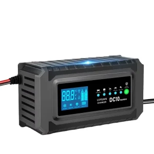 10A Lead Acid Intelligent Vehicle Motorcycle Auto 12V 24V Portable Car Battery Charger