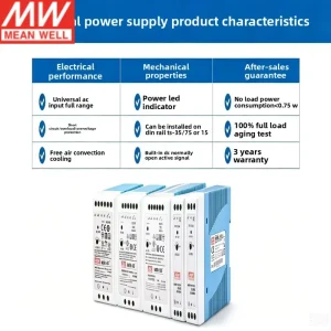 10W DIN Rail Mount Single Output Power Supply MDR-10-24 DC 24V 0.42A 85-264VAC Input Industry Automation Smart