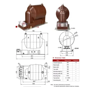 10kV Voltage Transformer JDZX8 10 for Indoor Switchgear Engineering Specification