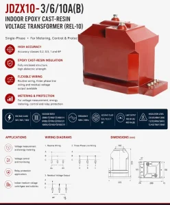 10kV Voltage Transformer RZL-10 JDZ10-10A B AG BG for Switchgear Metering Protection Engineering Specification