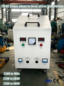 10kVA 15kVA Single Phase to Three Phase Transformer 220V/240V to 380V Power Converter for Industrial Equipment