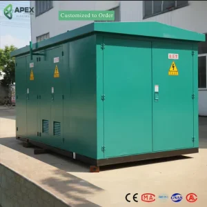 11kV 33kV Packaged Substation 1600kVA Compact Transformer Kiosk IEC 62271 Step Down Unit for Commercial Estate