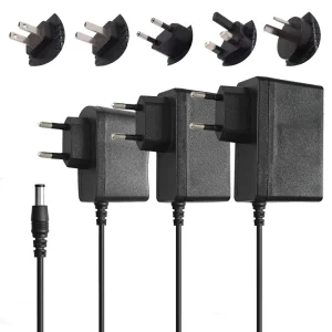12.6V 1A/2A/3A US/EU Plug Adapter Lithium Battery Charger DC Power Supply with PC Material for LED Strip Lights
