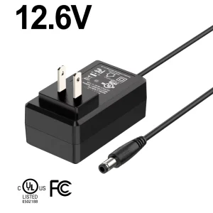 12.6V 2A AC DC Power Supply Adapter US Plug FCC UL DOE Level VI NRCAN for Electric Scooter