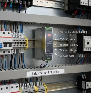 120W DIN Rail Type DC-DC Converter Single Output Electro-mechanical Mean Well DDR-120D-24 24V 5A Power Supply