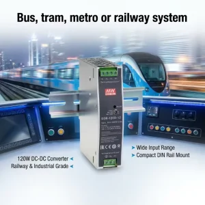 120W DIN Rail Type DC-DC Converter Single Output Industrial DDR-120D-12 12V 8.3A Power Supply