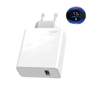 120W EU Plug USB Power Adapter Travel Wall Charger Fast Charging for 15/14/13/12T Pro Laptop and Smart Watch
