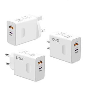 120W Fast Charger USB Type C Power Adapter Wall Charger for iPhone Samsung EU US UK Fast Charging Adapter