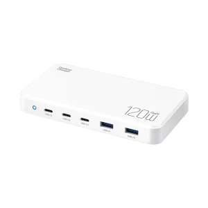 120W GaN Desktop Charger Station PD3.0 PPS Fast Charging 3 USB C 2 USB A Multi Port Charger Adapter