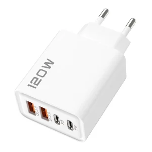 120W PD Charger Type-C Adapter with 4 Ports and Dual USB-C Wall Charger