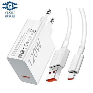120W Turbo Fast Charger EU US UK Plug Power Adapter with 6A Type C Cable for Xiaomi 14T 13 Pro Redmi K80 K70 K50 Pro