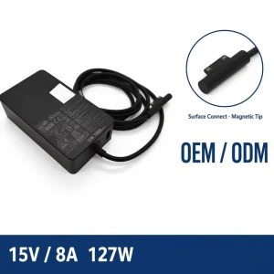 127W 15V 8A PD 3.0 Fireproof Laptop Adapter for Microsoft Surface