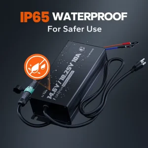 12V 16V 10A LiFePO4 Battery Charger with BMS Activation IP65 Waterproof