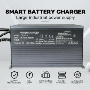 12V 240A 4500W High Power DC for Plug Lithium Battery Charger YZ5000S Aluminum Electric Eco Friendly LED Indicator