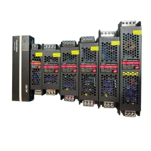 12V/24V 400W Universal Input 110-240V Ultra-thin Black Diamond Switching DC Power Supply D Series Economy Model LED