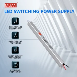 12V 24V 5A 10A 100W Regulated AC DC Power Supply for LED Lighting 2 Year Warranty Aluminum Case IP20 Indoor Protection