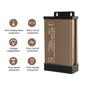 12V 24V 60W 700W Constant Voltage LED Switching Power Supply AC to DC Transformer IP43 Rainproof Power Supply for LED Module