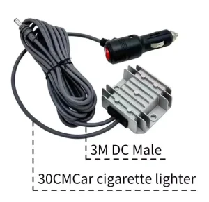 12V/24V to 30V 3.5A Step-Up DC Power Converter Adapter Type-C/USB-A Waterproof 16AWG Cable for Starlink Mini Car Marine Boat