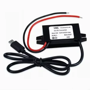 12V 24V to 5V 3A 15W Waterproof DC-DC Buck Converter Micro USB Power Adapter Step Down Module off Board