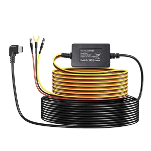 12V/24V to 5V 3A Hardwire Kit for Dash Cam, Car Dash Camera Hard Wire Charging Cable with Micro USB Right Angle Plug