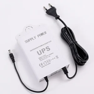 12V 2A 24W UPS Power Supply White ABS Backup Battery Emergency Switching CCTV for Electronic Products Plug-In Connection