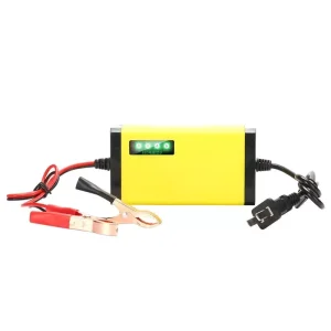12V 2a 4a Full Automatic Car Battery Charger 7-Stage Smart Pulse Fast Charging Big Display for AGM GEL WET Lead Acid AC Port