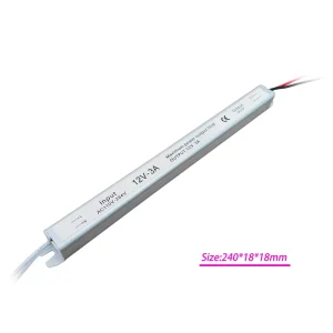 12V 36W Switching Power Supply Single Phase Output AC to DC 110-264VAC Input 83% Efficiency for LED Lighting