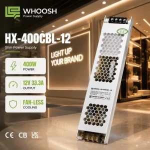 12V 400W LED Power Supply with Cooling Fan Indoor Light Box Signage LED Transformer LED Strip Light Driver