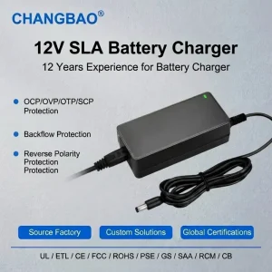 12V 4A Lead Acid Battery Charger for 12V 15Ah 20Ah 22Ah SLA AGM Gel Batteries
