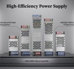 12V 5A 60W AC DC Switching Power Supply IP20 Indoor Aluminum Shell LED Lighting Power Supply With CE ROHS